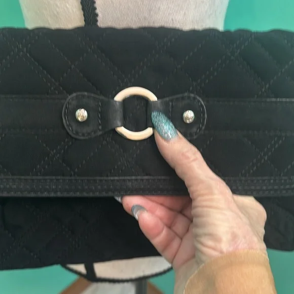 Vera Bradley Quilted Cloth Removable Shoulder Strap purse - Picture 2 of 12